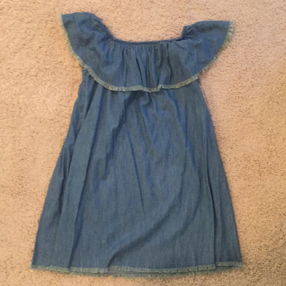sleveless denim dress